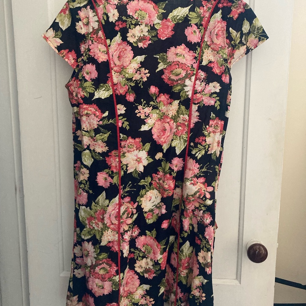 Floral Black Dress
